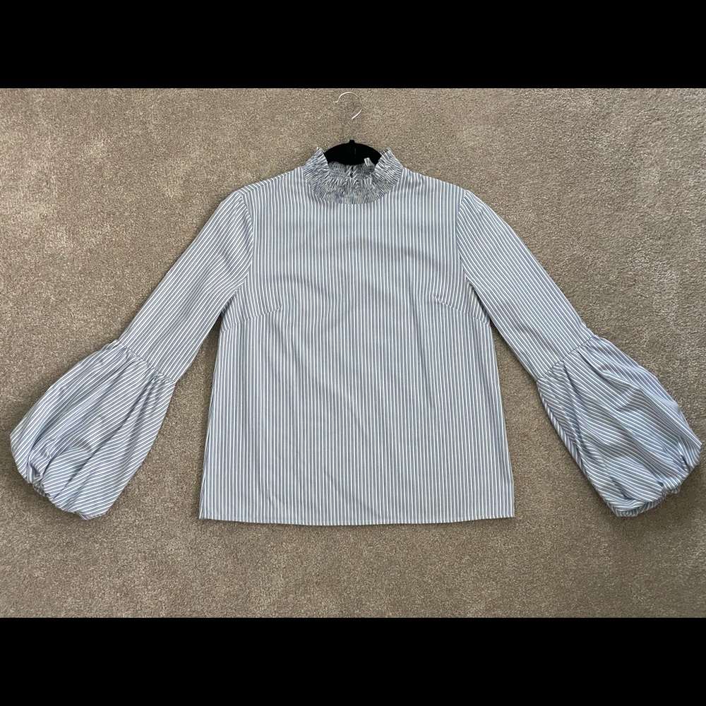English Factory Blue Stripped Blouse